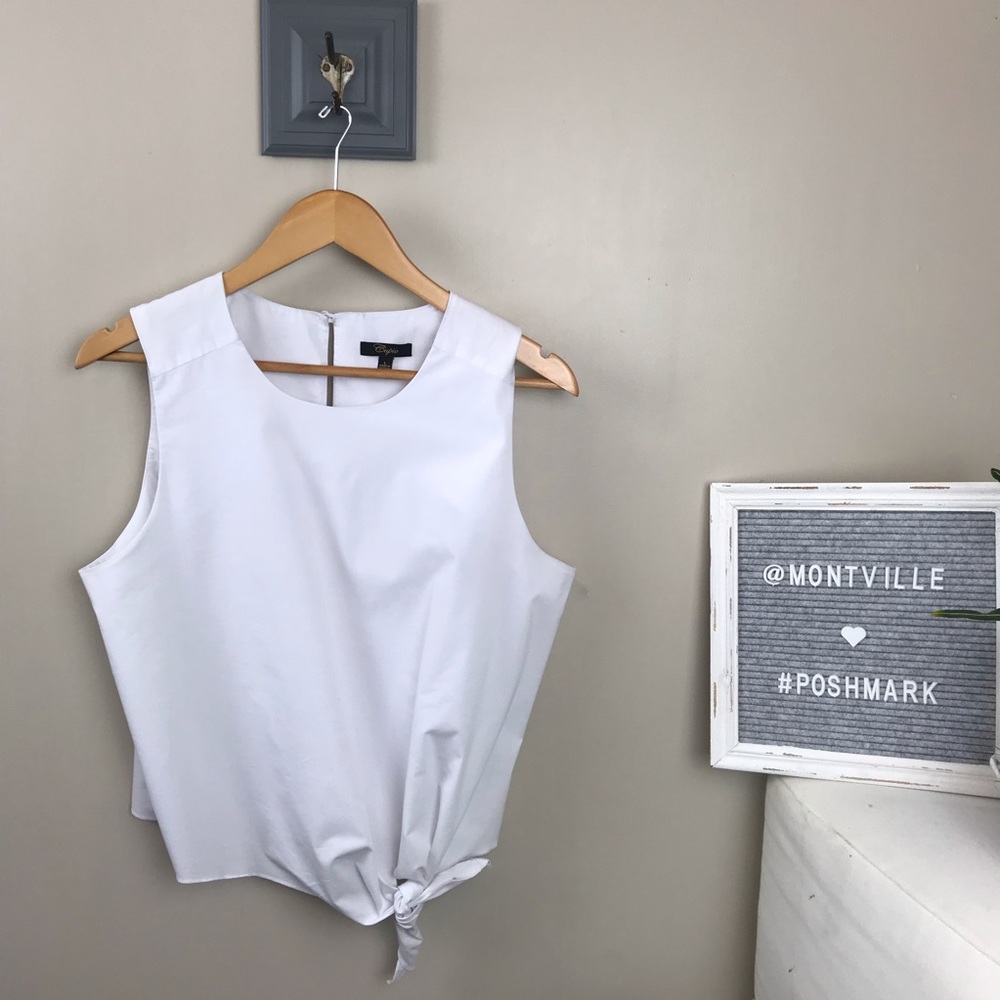 Cupio Large White Sleeveless Crop Top